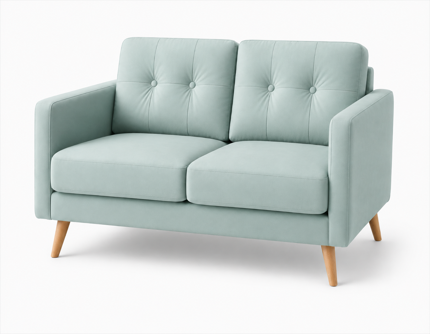 Elegant Cream 2-Seater Loveseat view 2