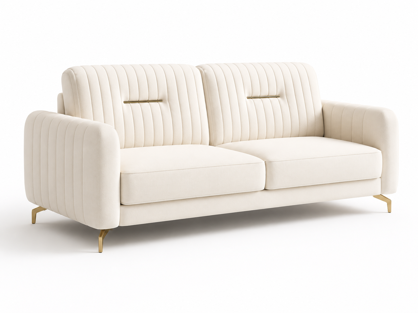 Navy Blue Leather 2-Seater view 2