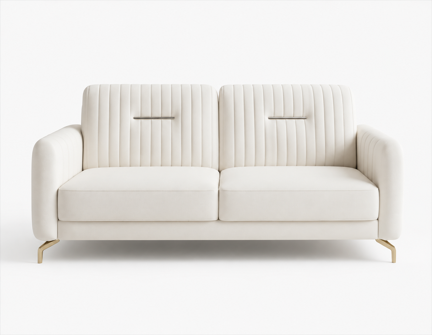 Navy Blue Leather 2-Seater view 3