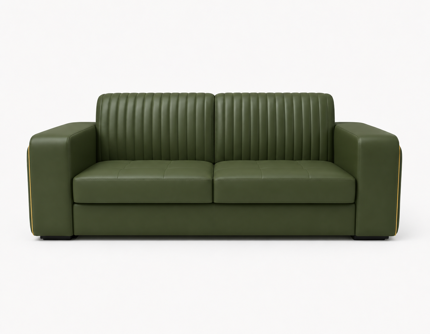 Tan Leather Lounge 2-Seater view 2