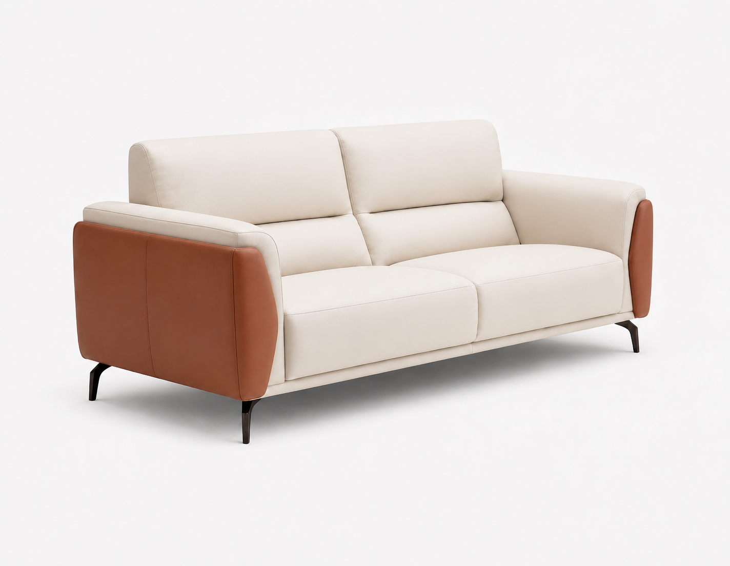 Taupe Channel-Tufted 2-Seater view 3