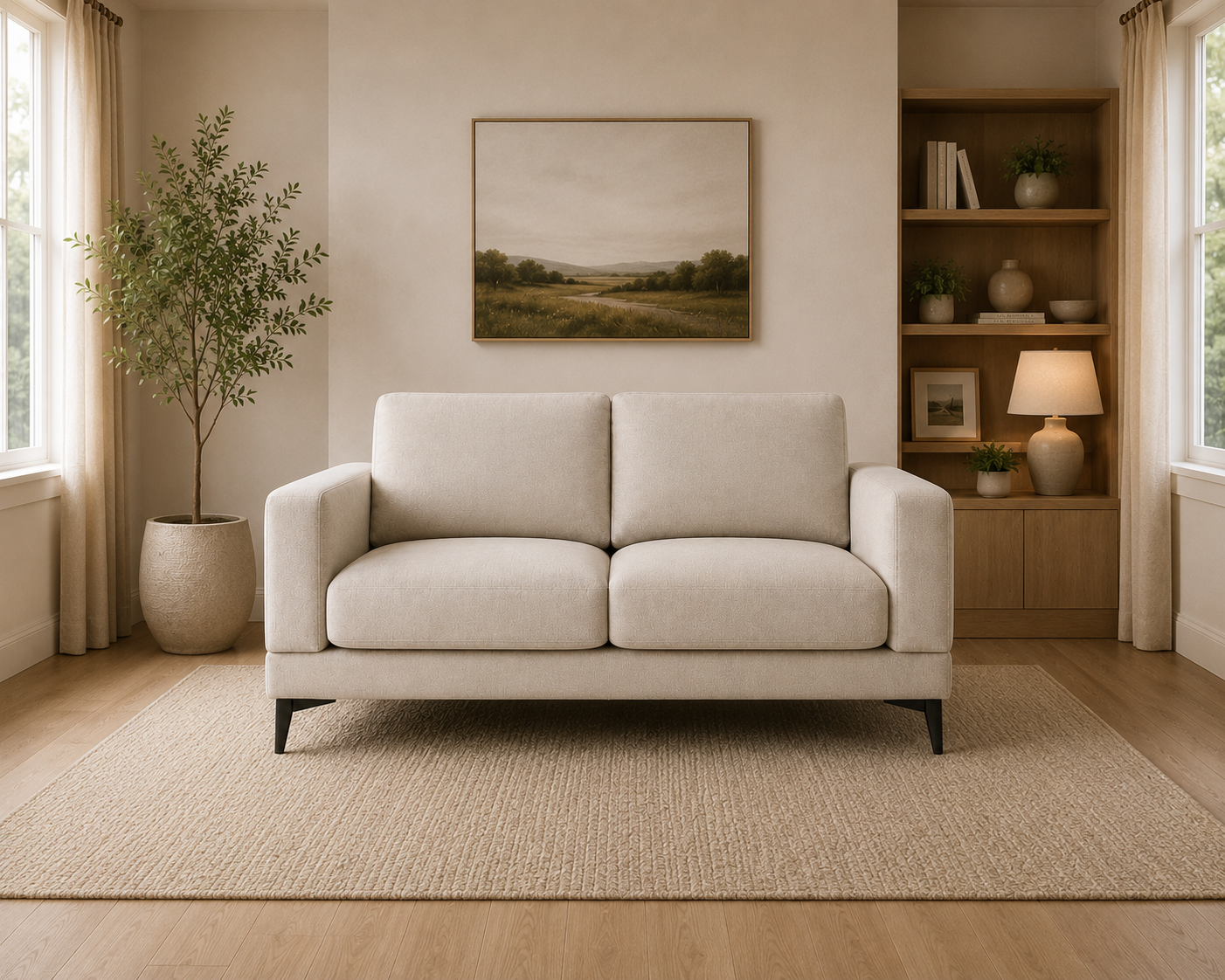 Mint Green Quilted 2-Seater Armchair