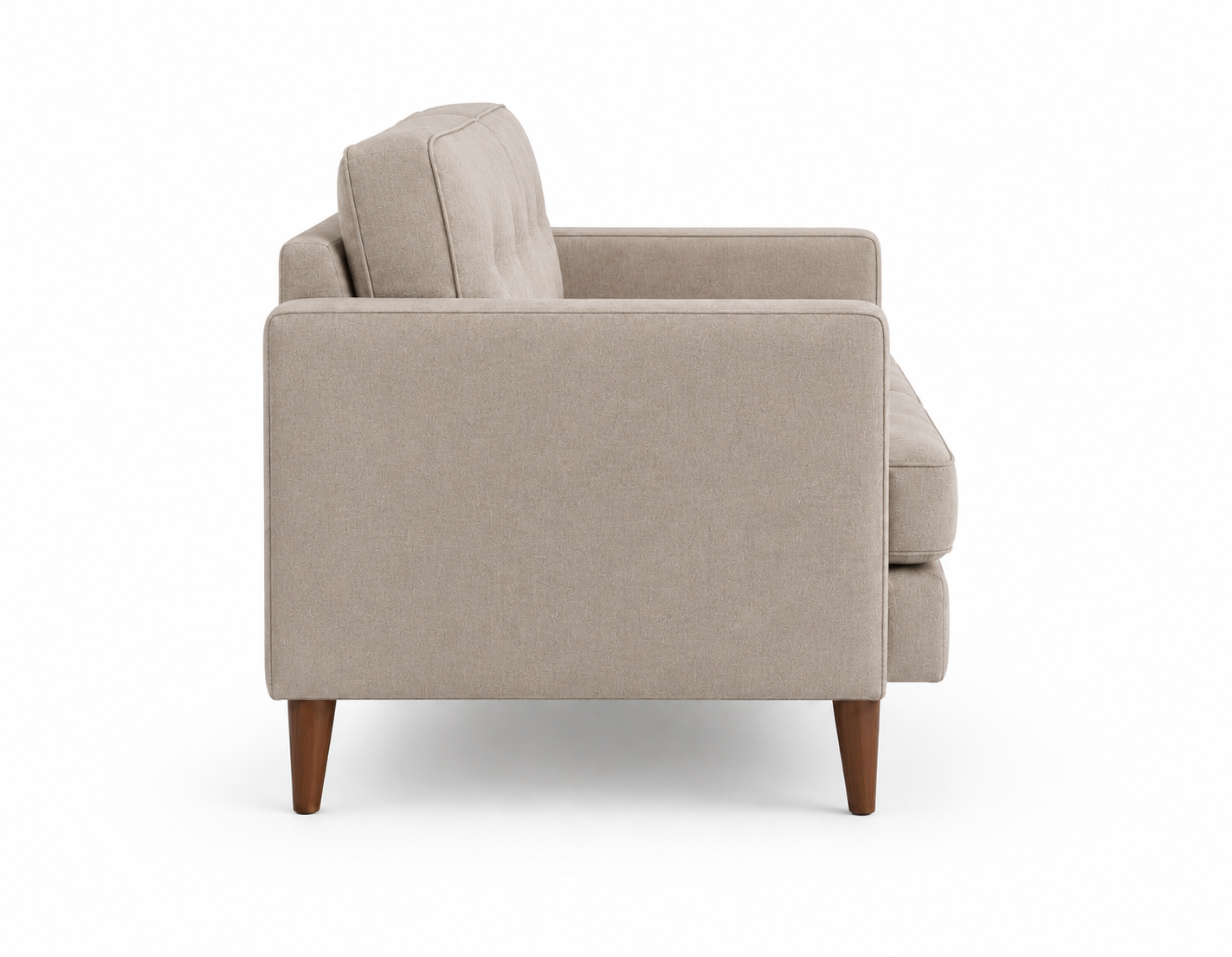 Caramel Channel-Tufted Lounge 2-Seater view 3