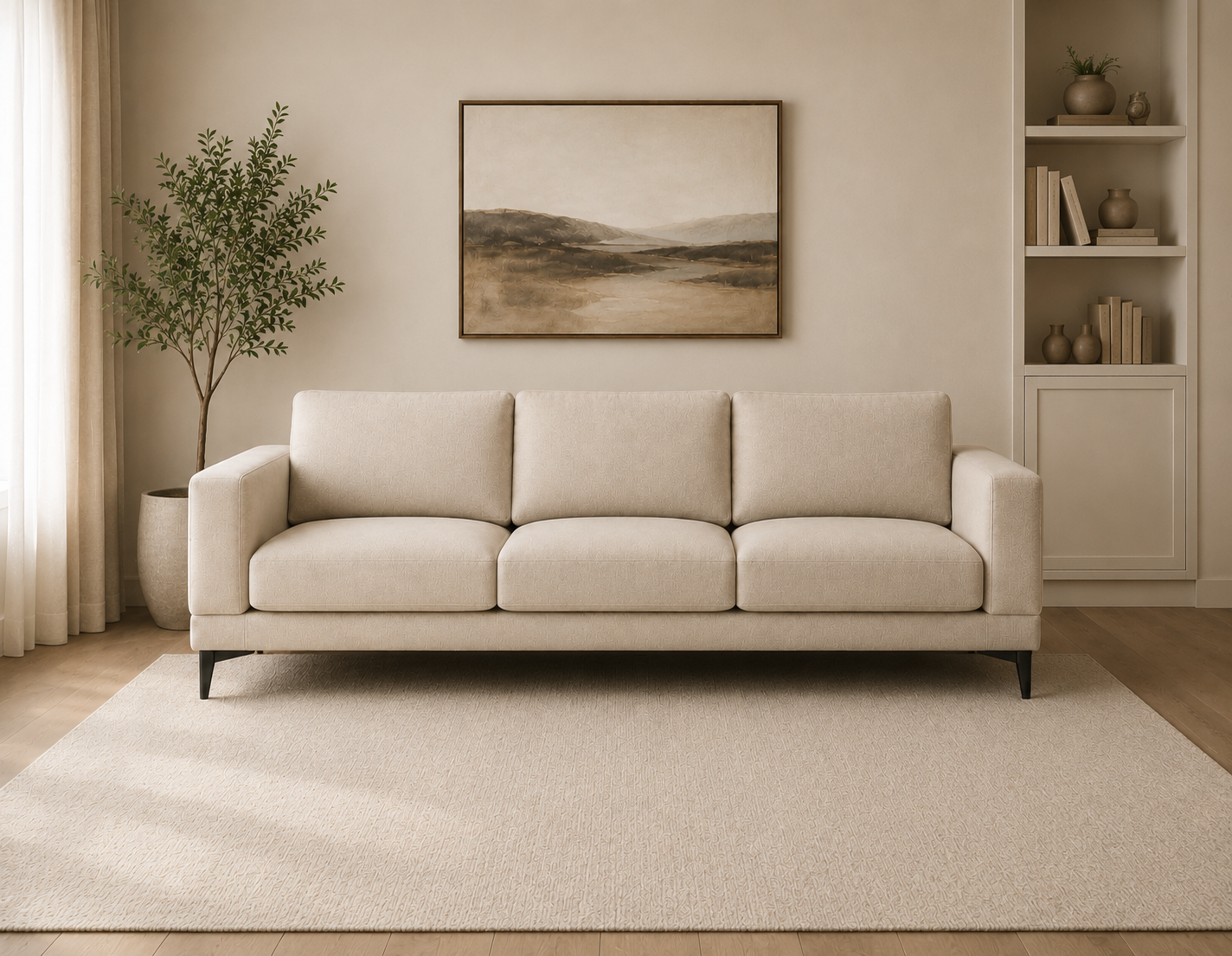 Contemporary Minimal 3-Seater
