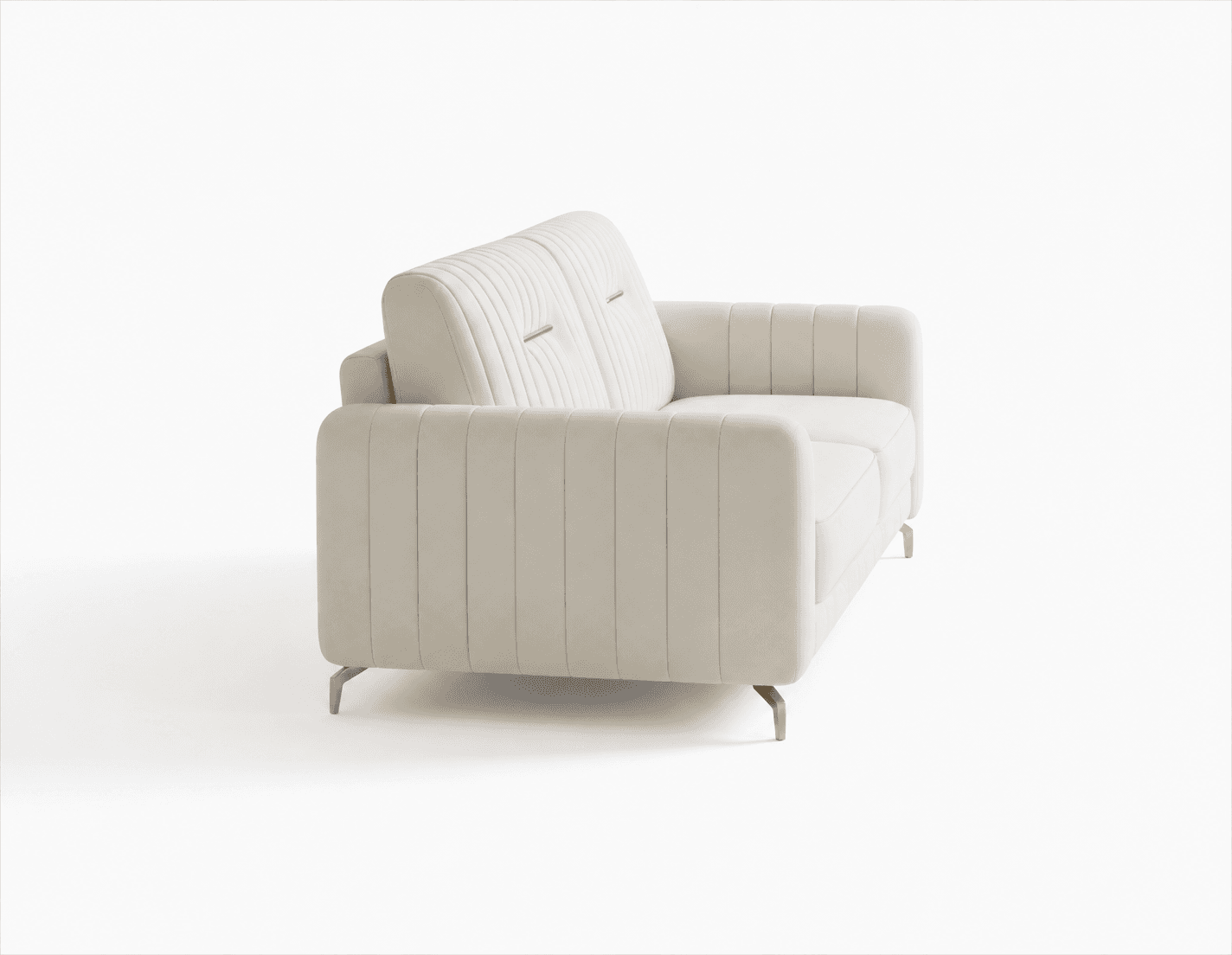 Navy Blue Leather 2-Seater view 4