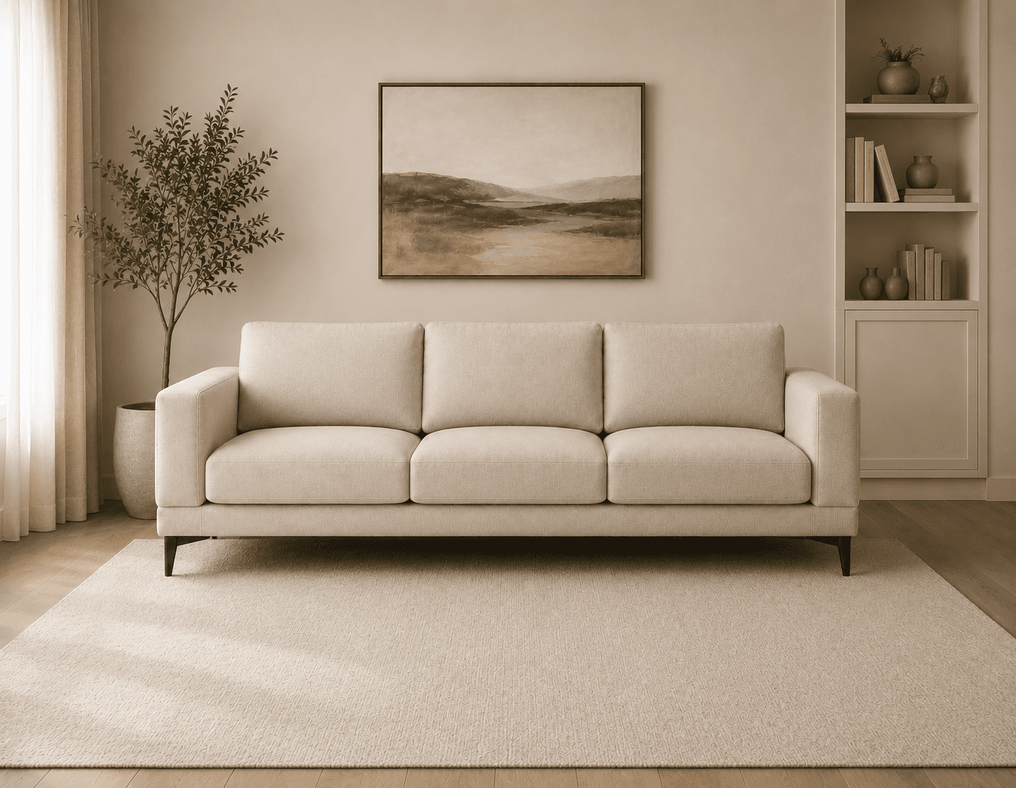 Contemporary Minimal 3-Seater