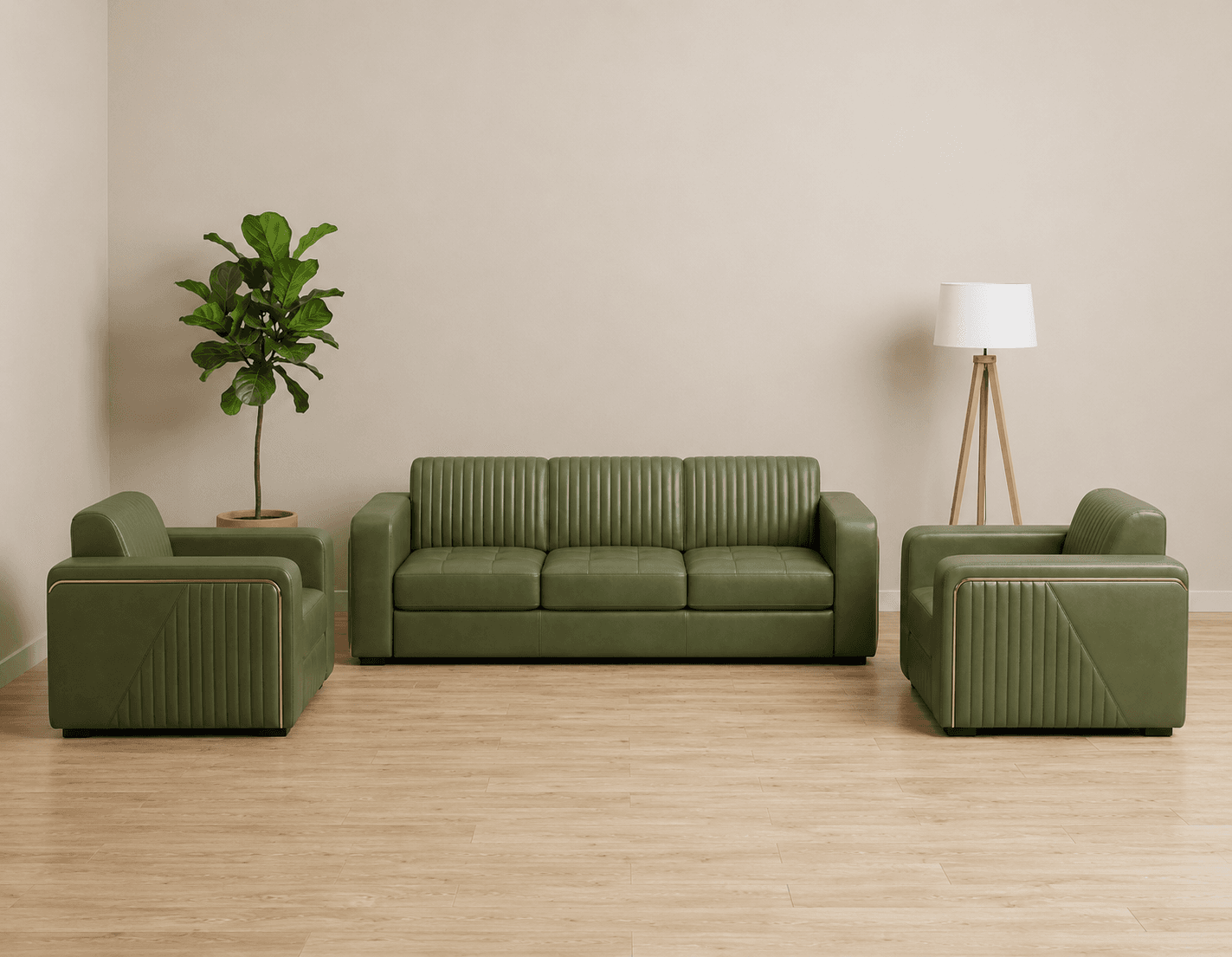 Luxe 3+1+1 Modular Sofa Set