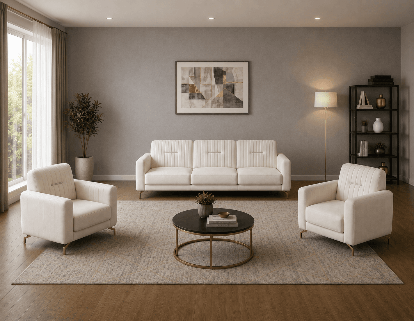 Elegant 3+1+1 Sectional Sofa