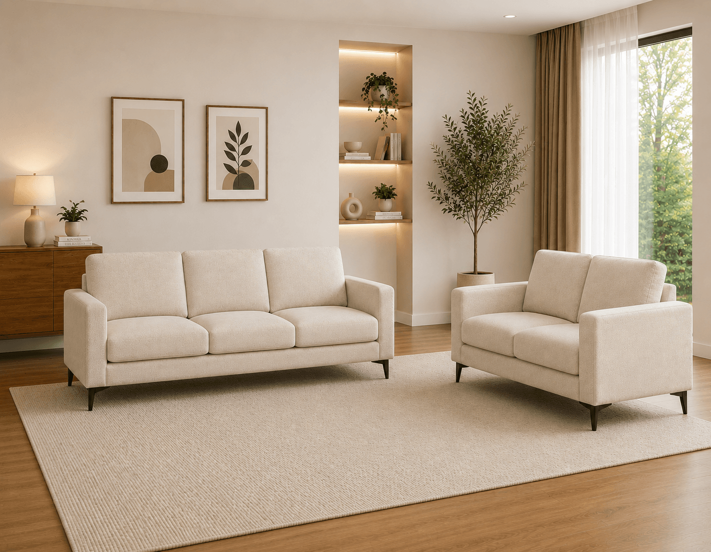 Amber Luxe 3+2 Seater Sofa Set