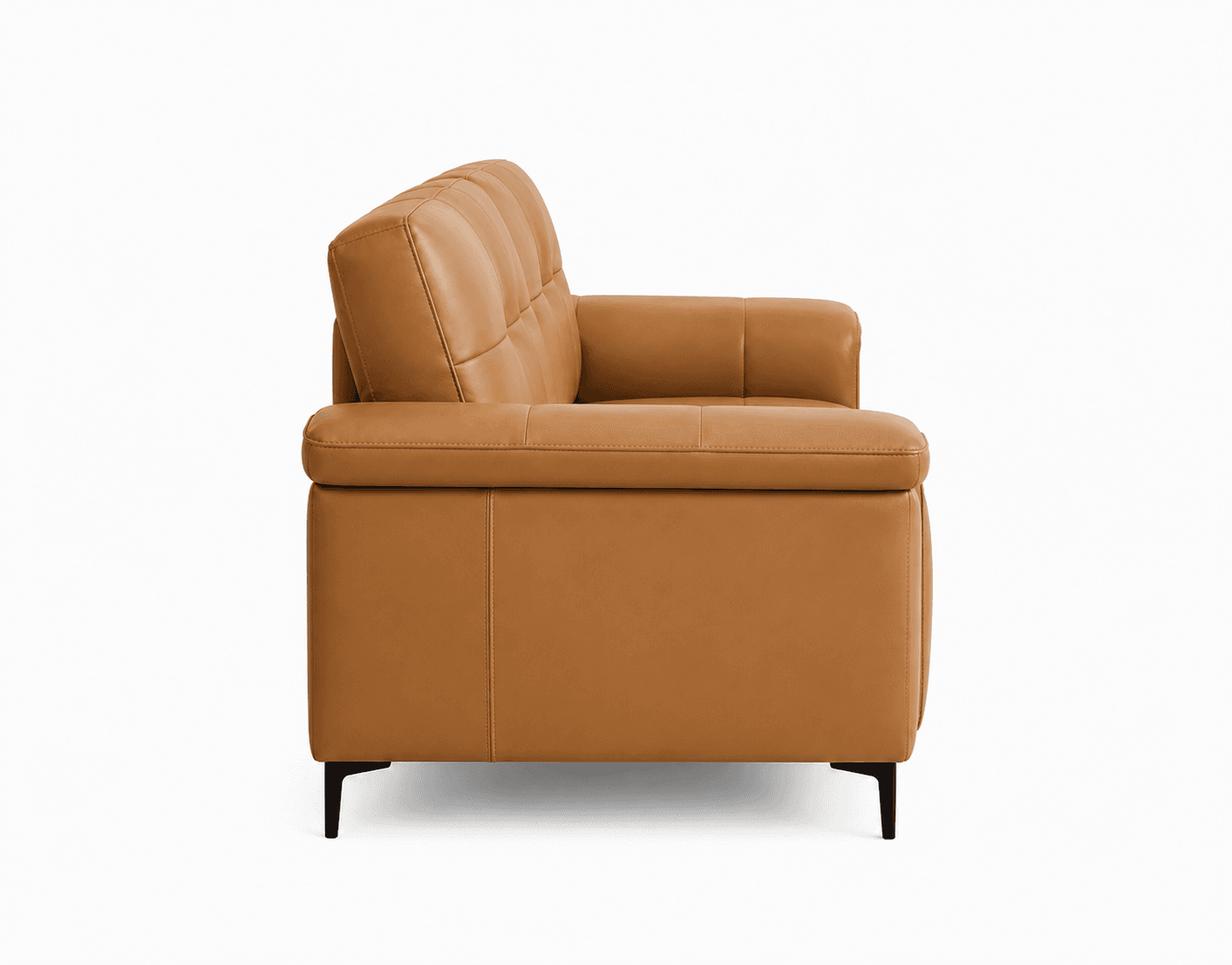 Tan Leather Lounge Chair view 4