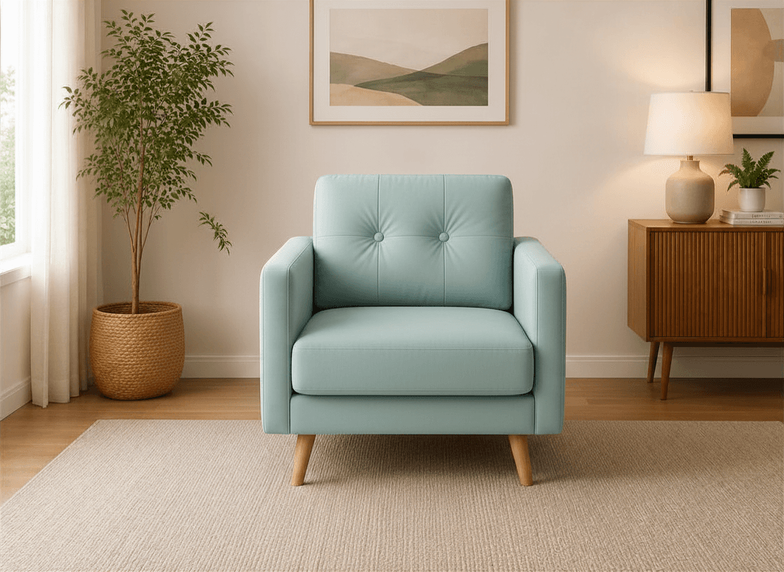 Modern Teal Accent Chair