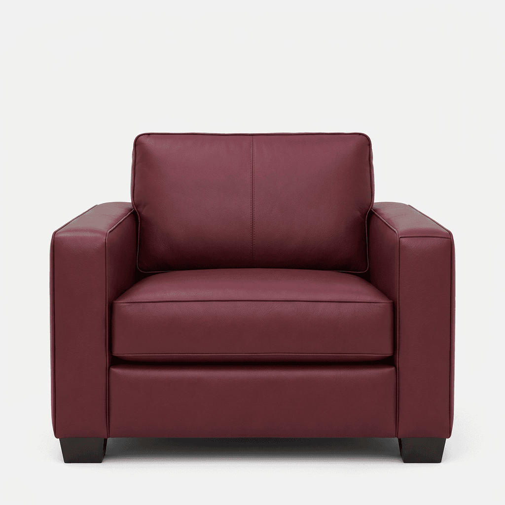 Burgundy Classic Armchair view 3