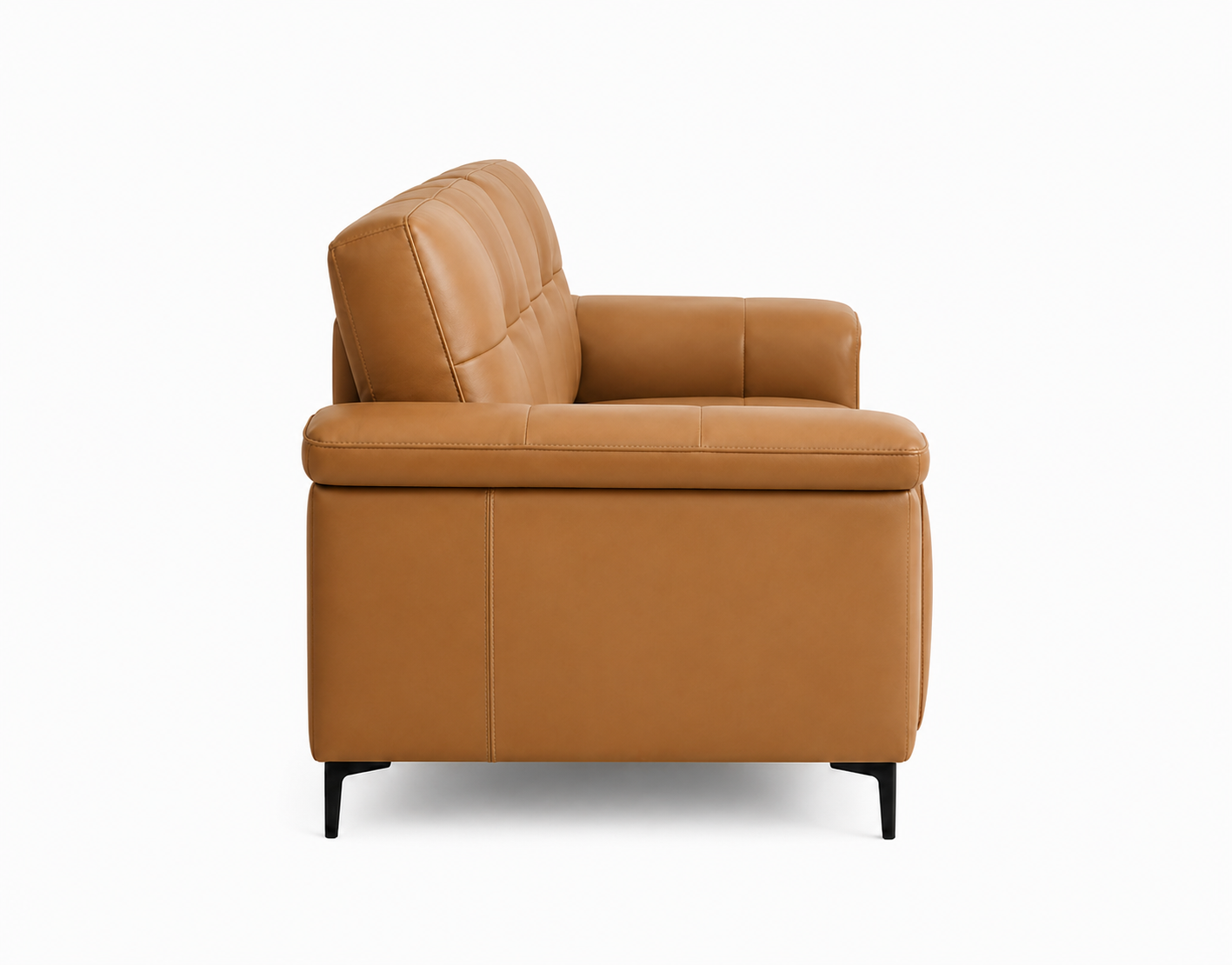 Tan Leather Lounge Chair view 4