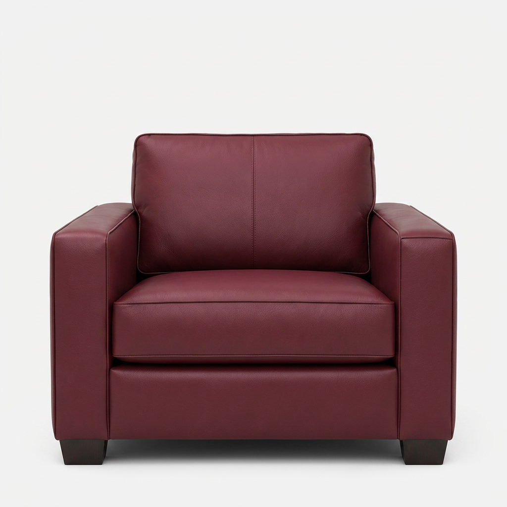 Burgundy Classic Armchair view 3